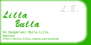 lilla bulla business card